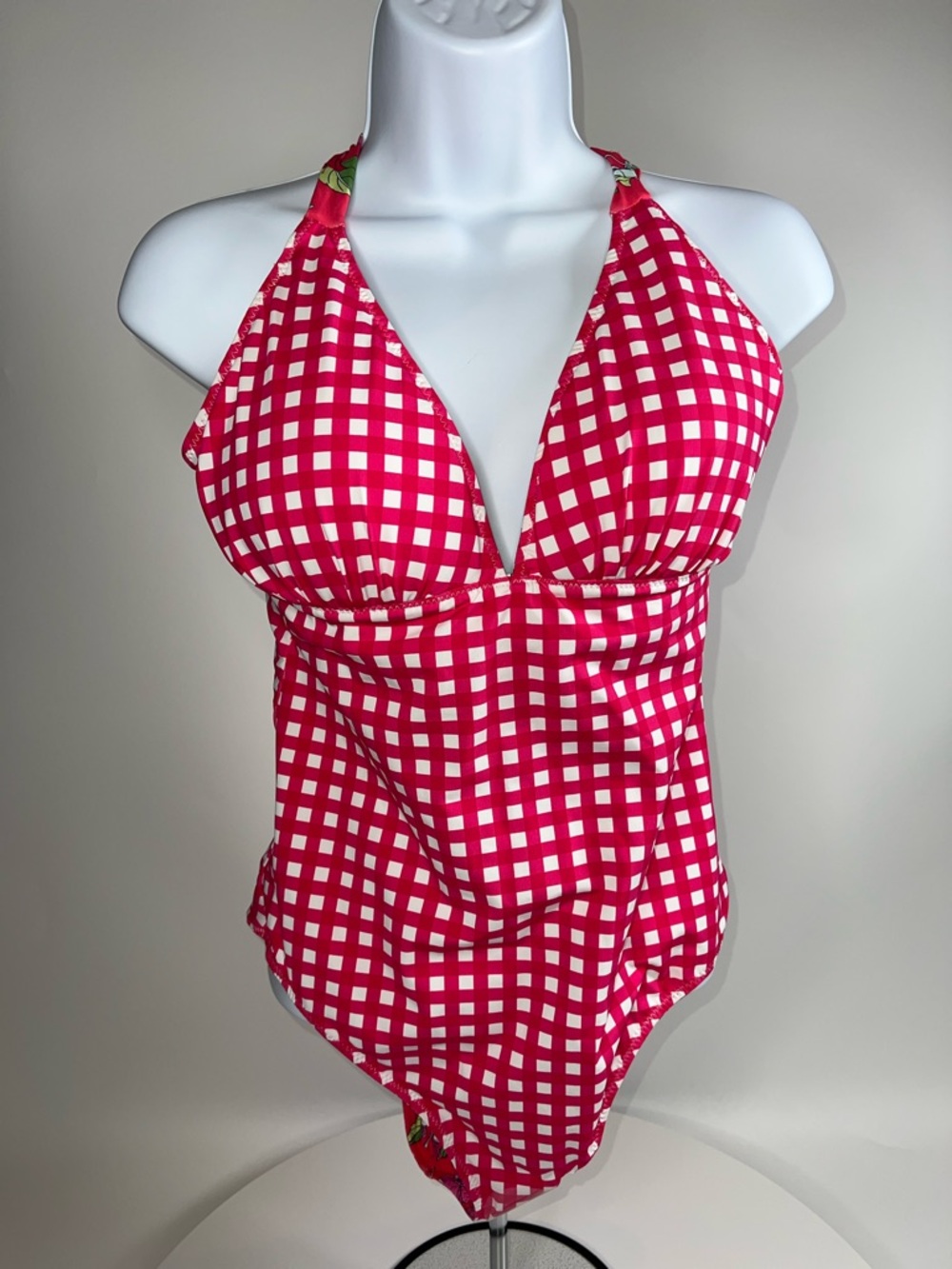 💖NWT TOMMY BAHAMA SUMMER FLORAL REVERSIBLE CROSS BACK ONE PIECE SWIMSUIT SIZE 12 - Picture 12 of 15